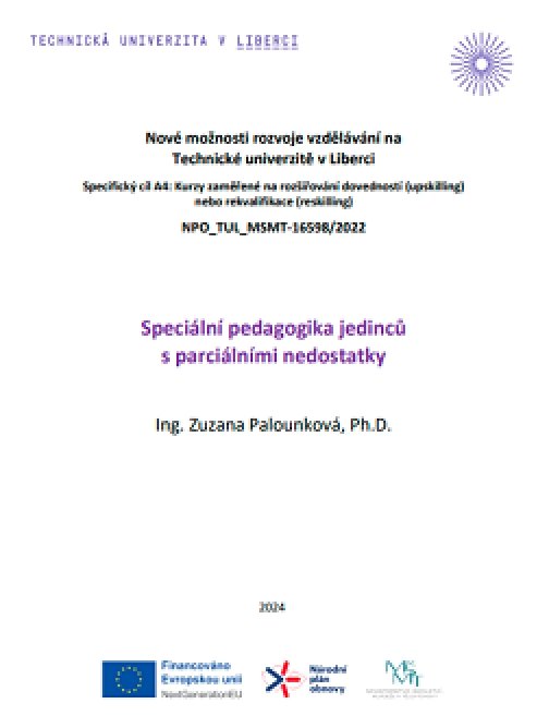 Speciální pedagogika jedinců s parciálními nedostatky
