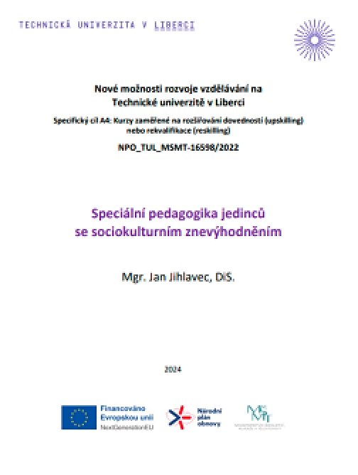 Speciální pedagogika jedinců se sociokulturním…