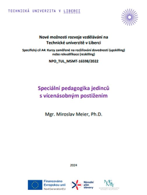 Speciální pedagogika jedinců s vícenásobným…
