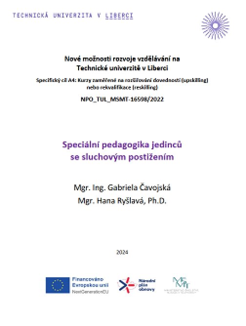 Speciální pedagogika jedinců se sluchovým postižením