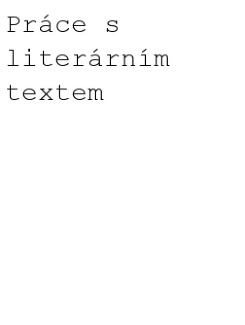 Práce s literárním textem